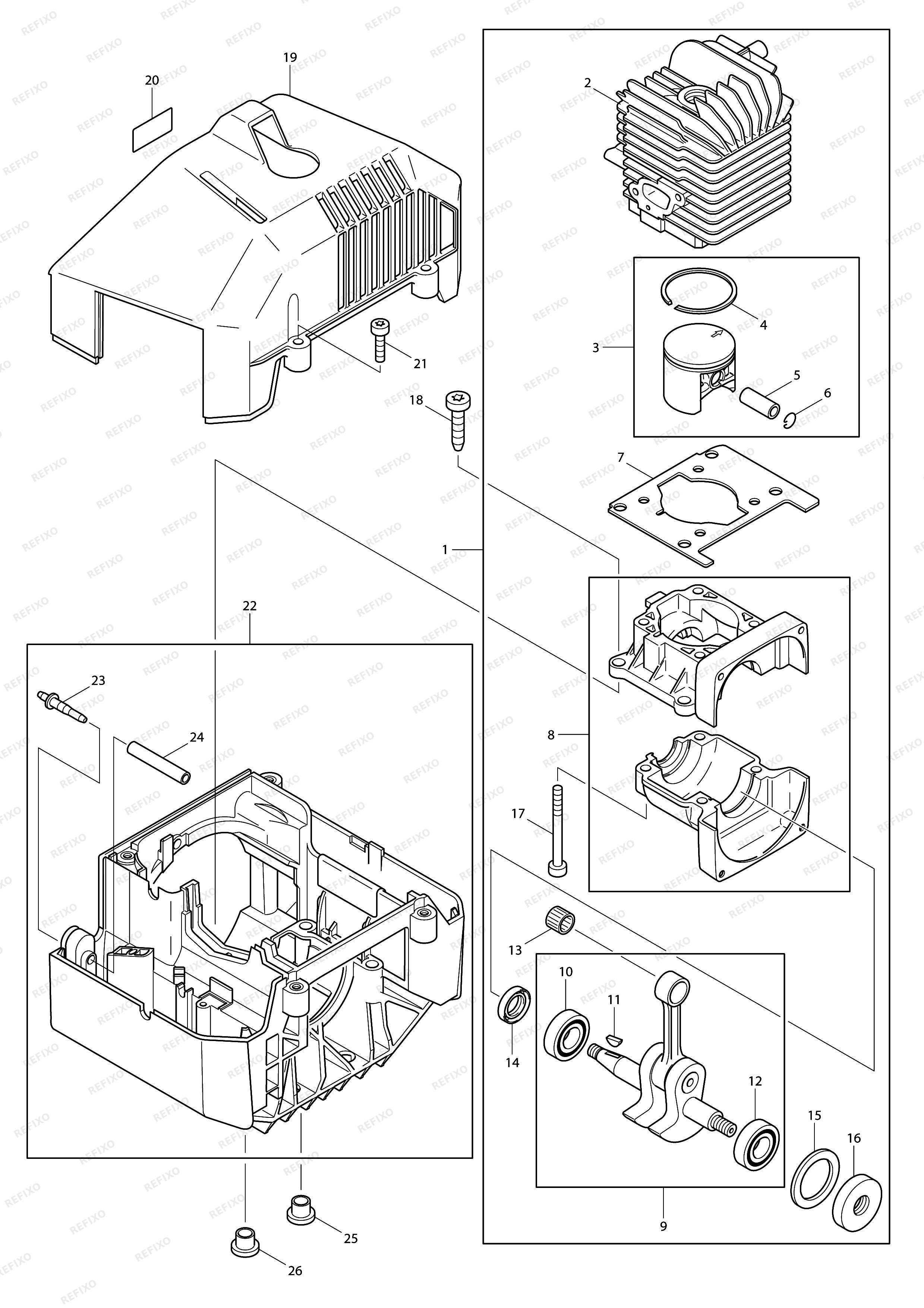 MAKITA DBC4510 — схема запчастей