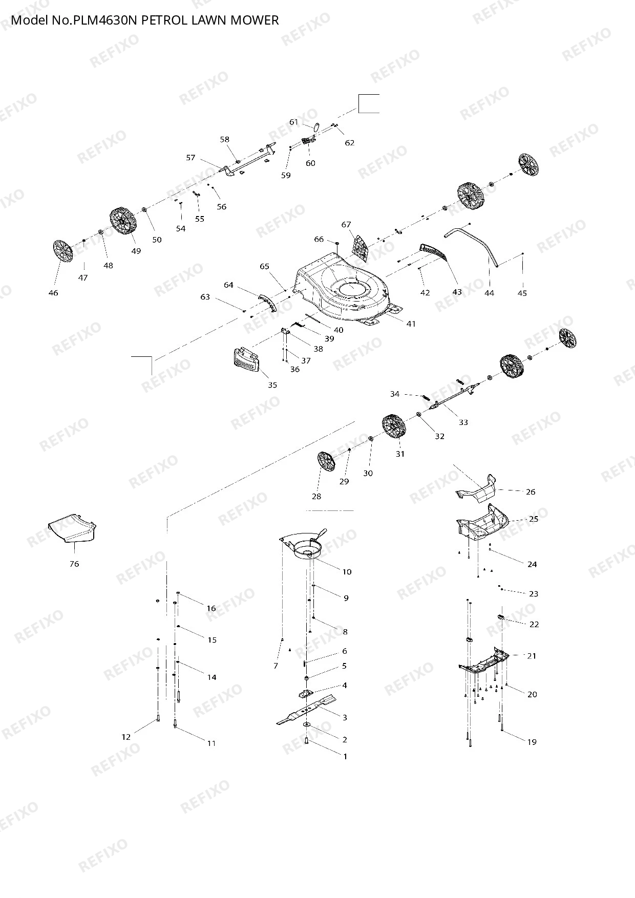 MAKITA PLM4630N — схема запчастей