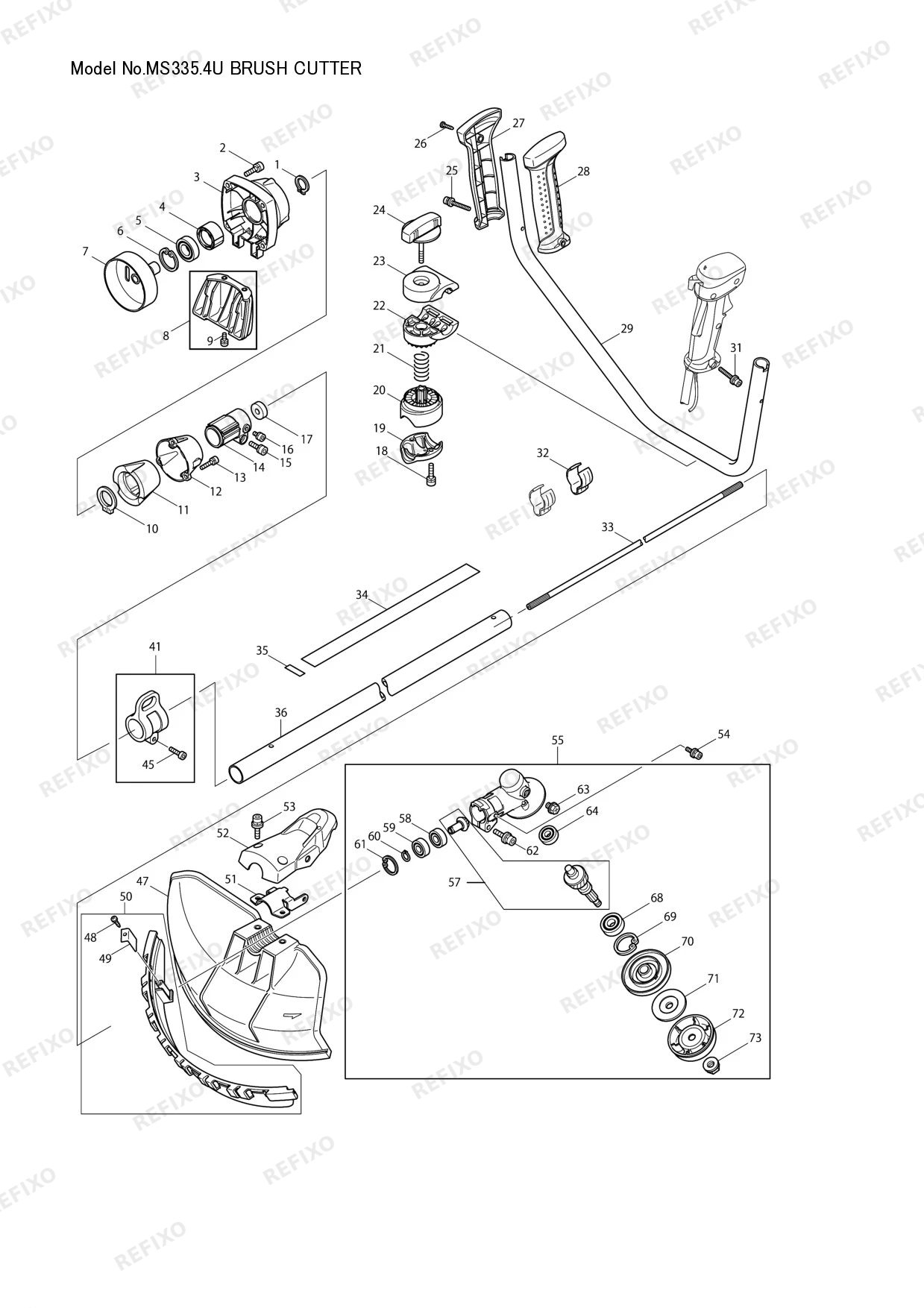 MAKITA MS 335.4U — схема запчастей