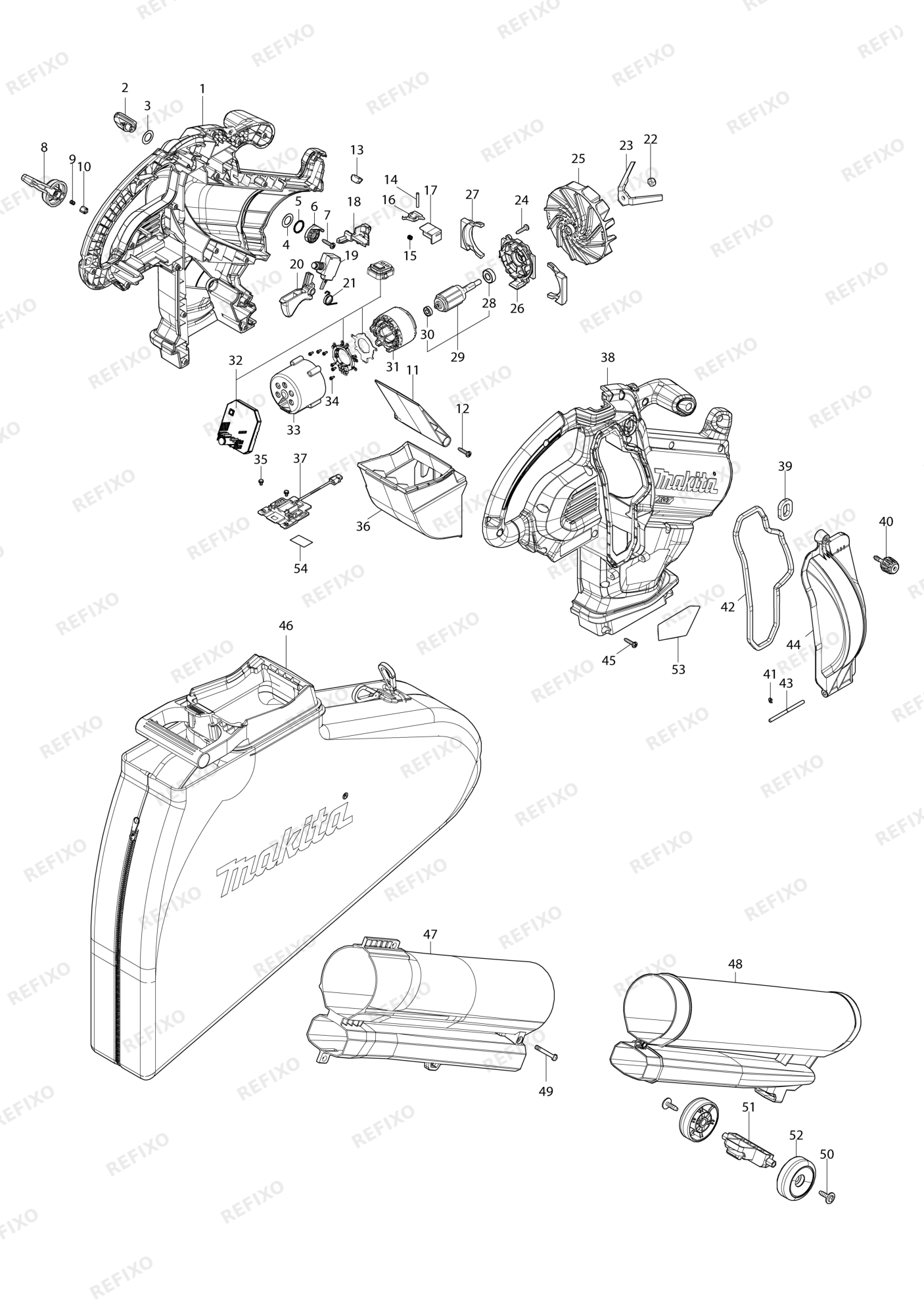 MAKITA UB005G — схема запчастей