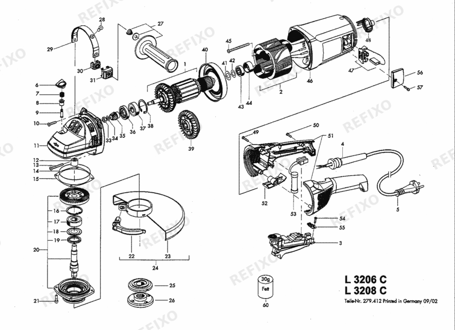 Flex L 3208 C 230CEE 267783 — схема запчастей