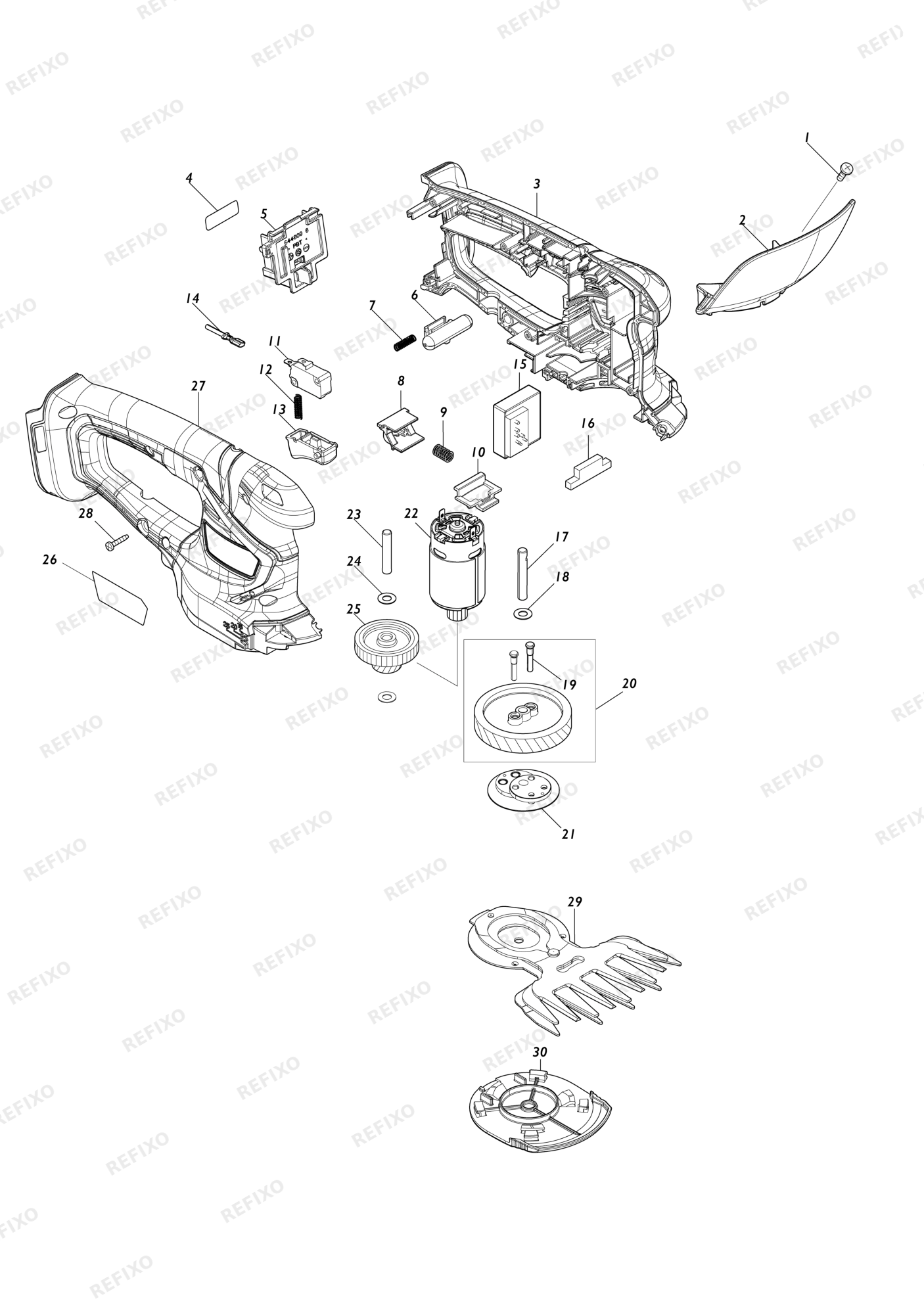 MAKITA DUM111 — схема запчастей