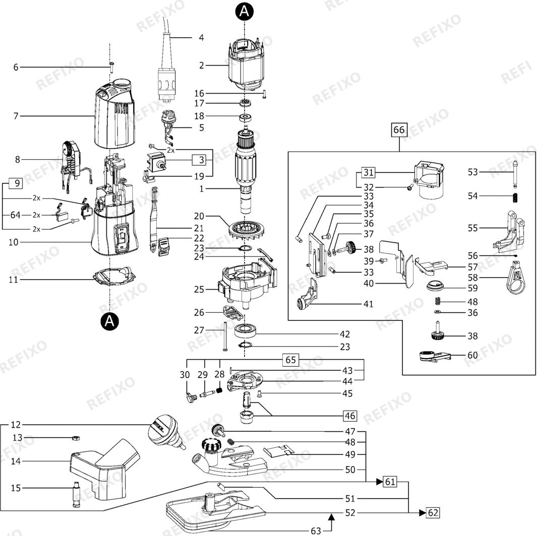 Festool OFK 700 EQ - Kantenfräse 491602 — схема запчастей