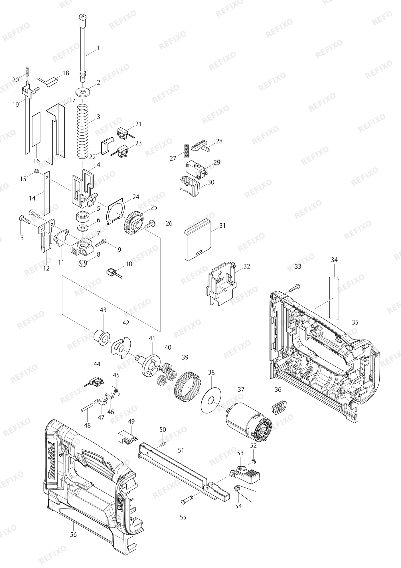 MAKITA DST112 — схема запчастей