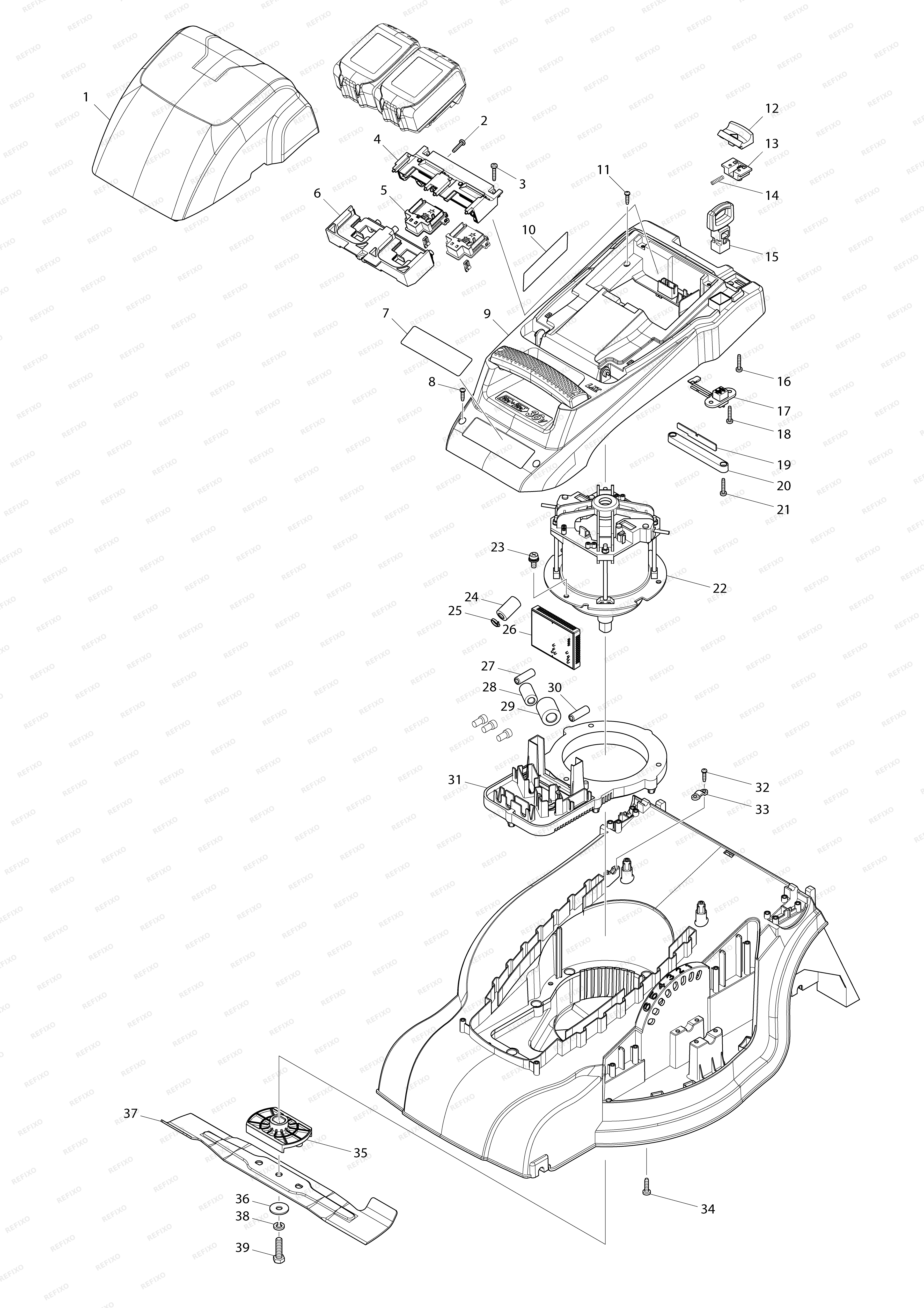 MAKITA DLM380 — схема запчастей