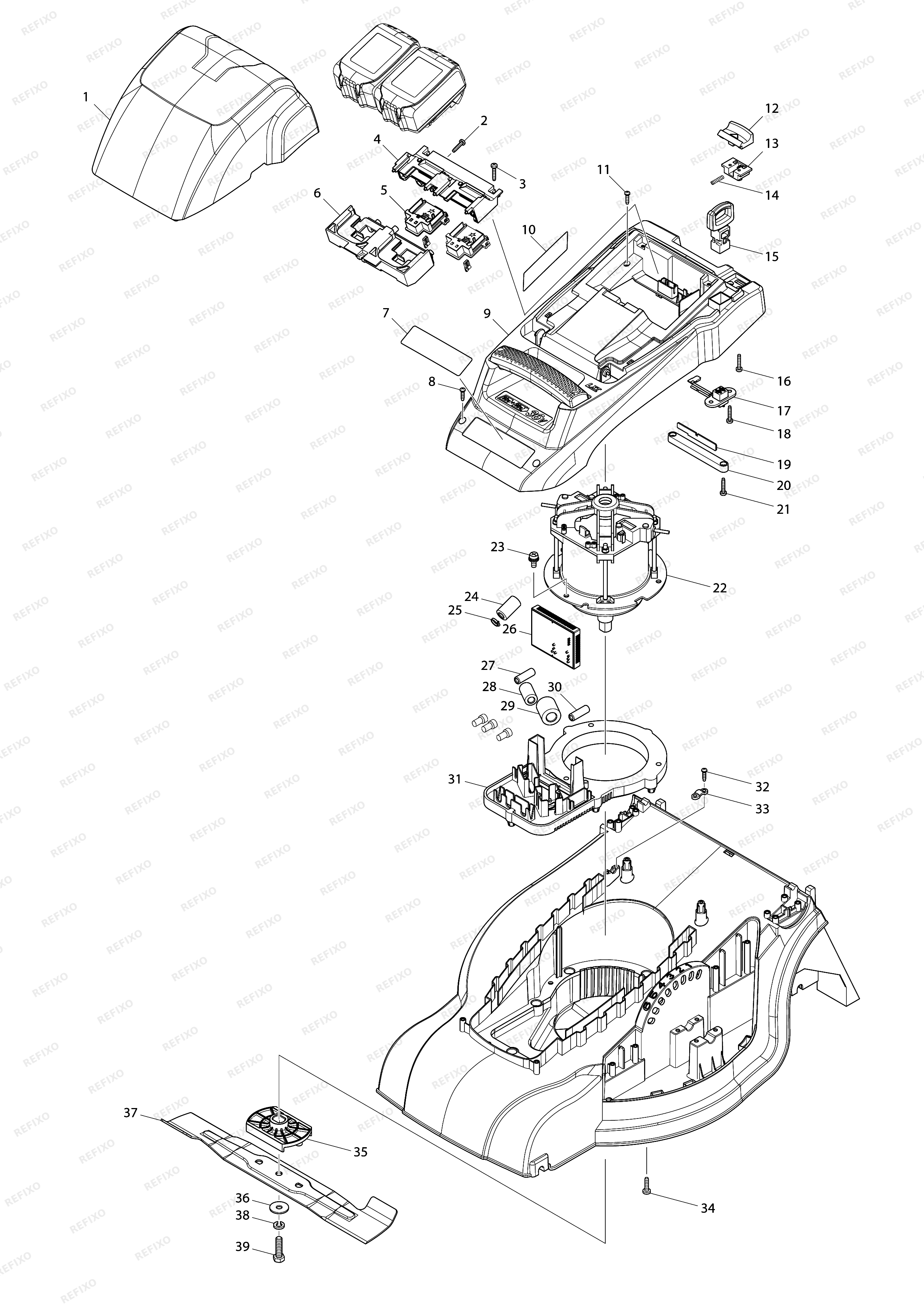 MAKITA AM-3738 — схема запчастей
