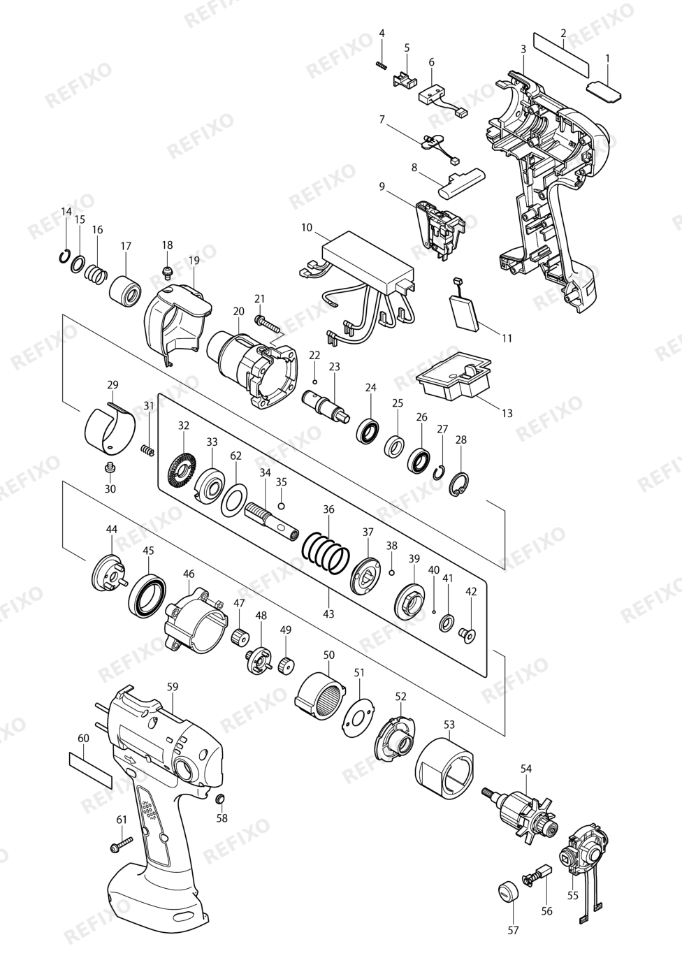 MAKITA BFT125F — схема запчастей
