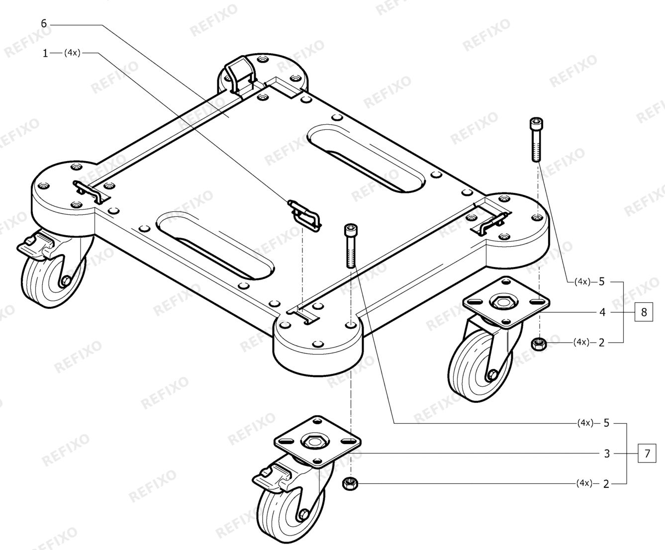 Festool Rollbrett 492388 — схема запчастей
