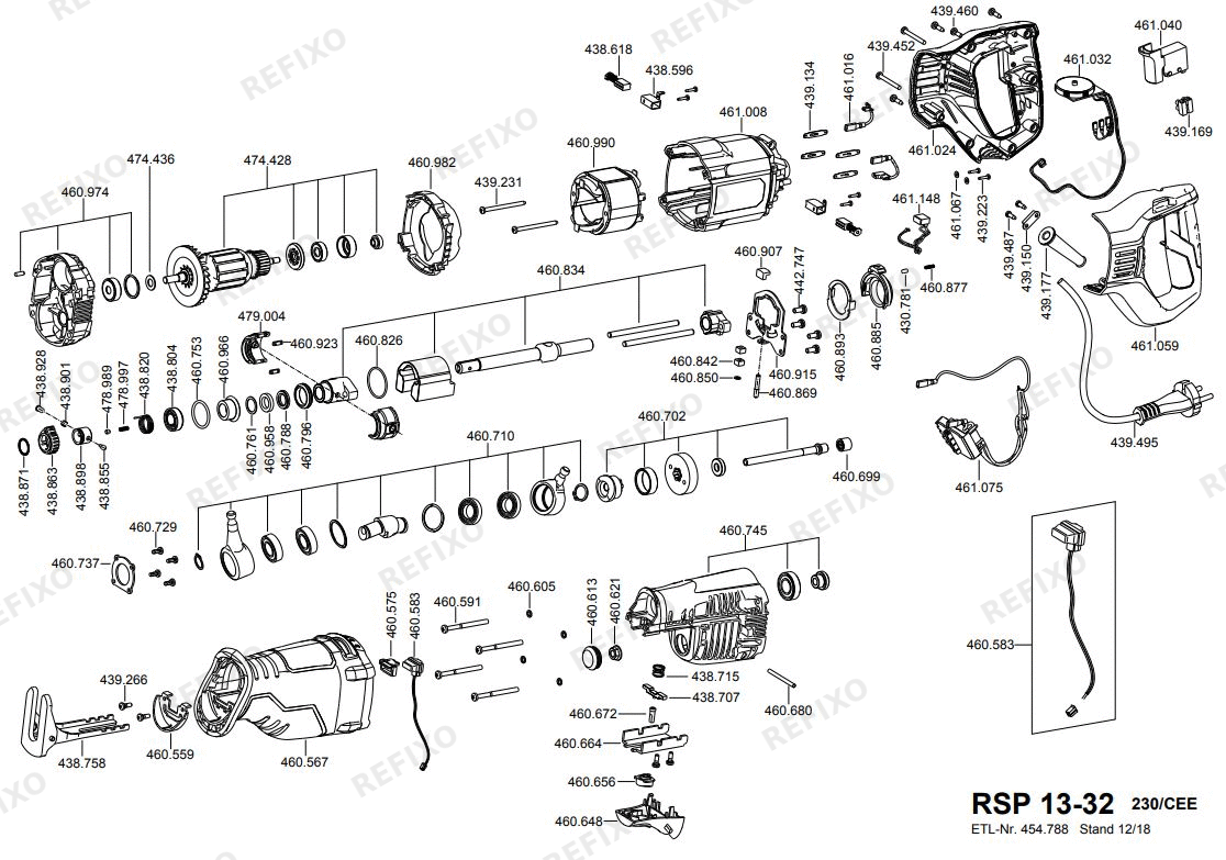 Flex RSP 13-32 230CEE — схема запчастей