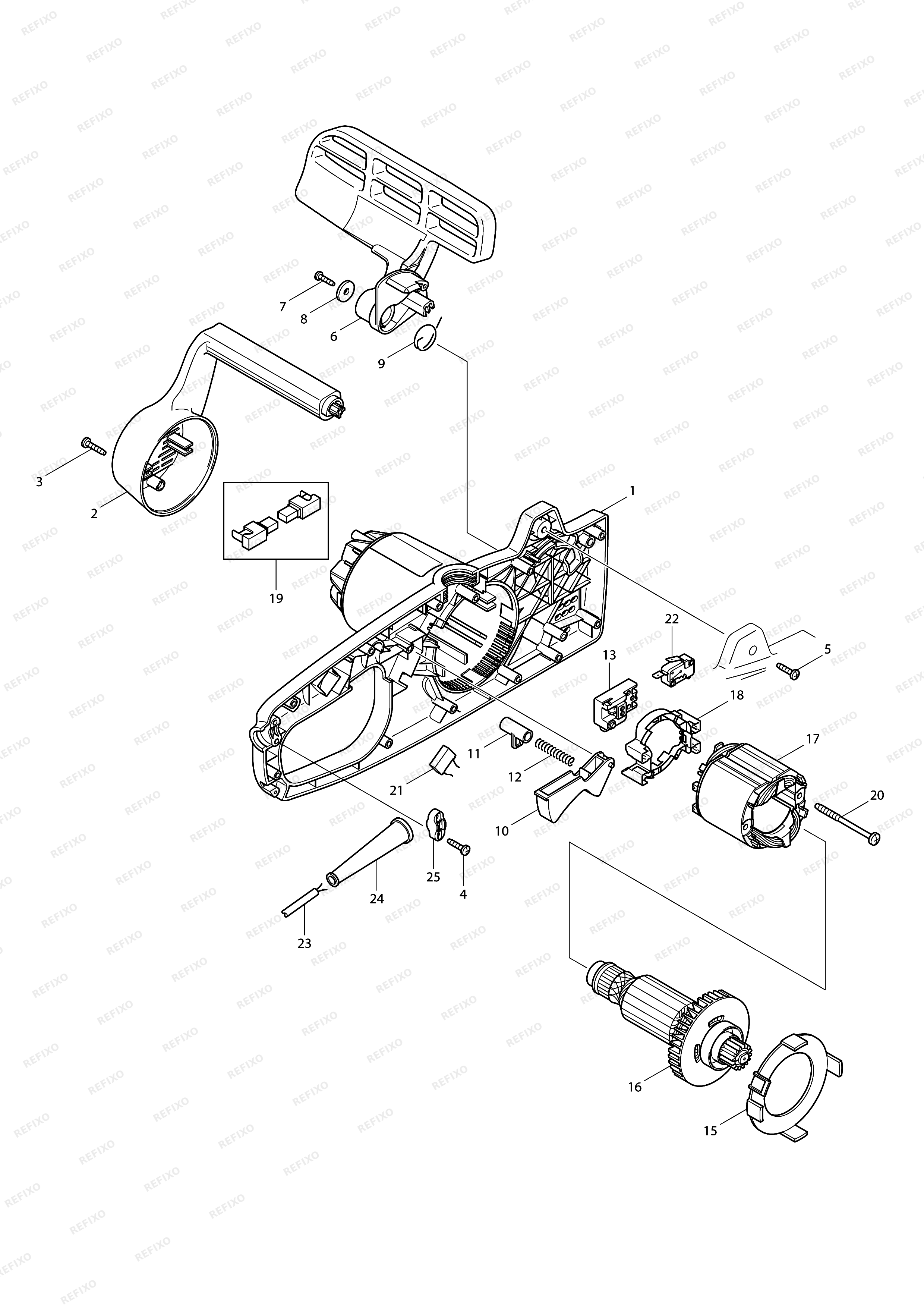 MAKITA UC3010A — схема запчастей