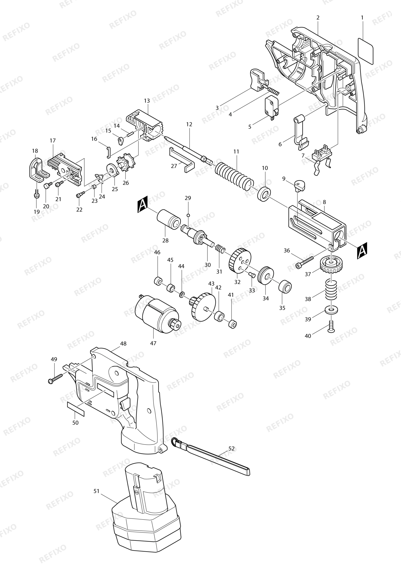 MAKITA 6831D — схема запчастей