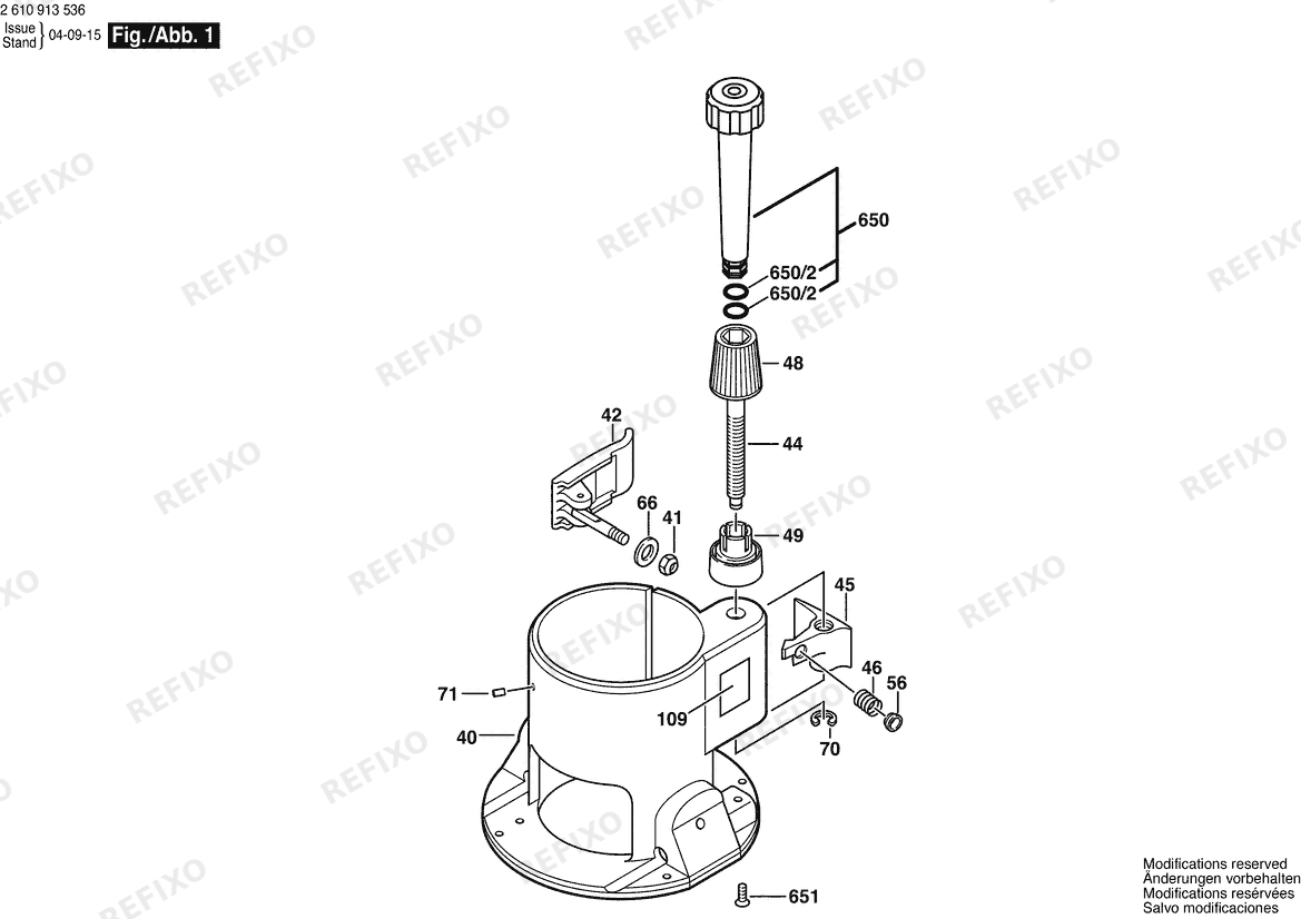 Bosch Basiseinheit Basiseinheit (2 610 913 536) — схема запчастей