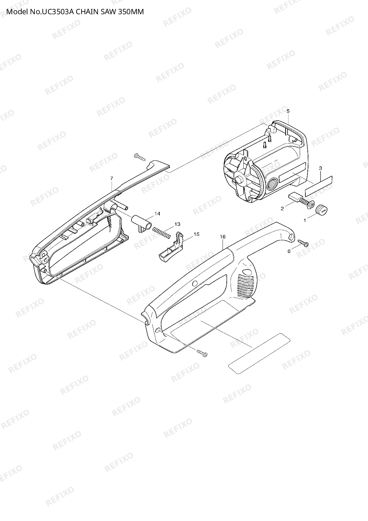 MAKITA UC3503A — схема запчастей