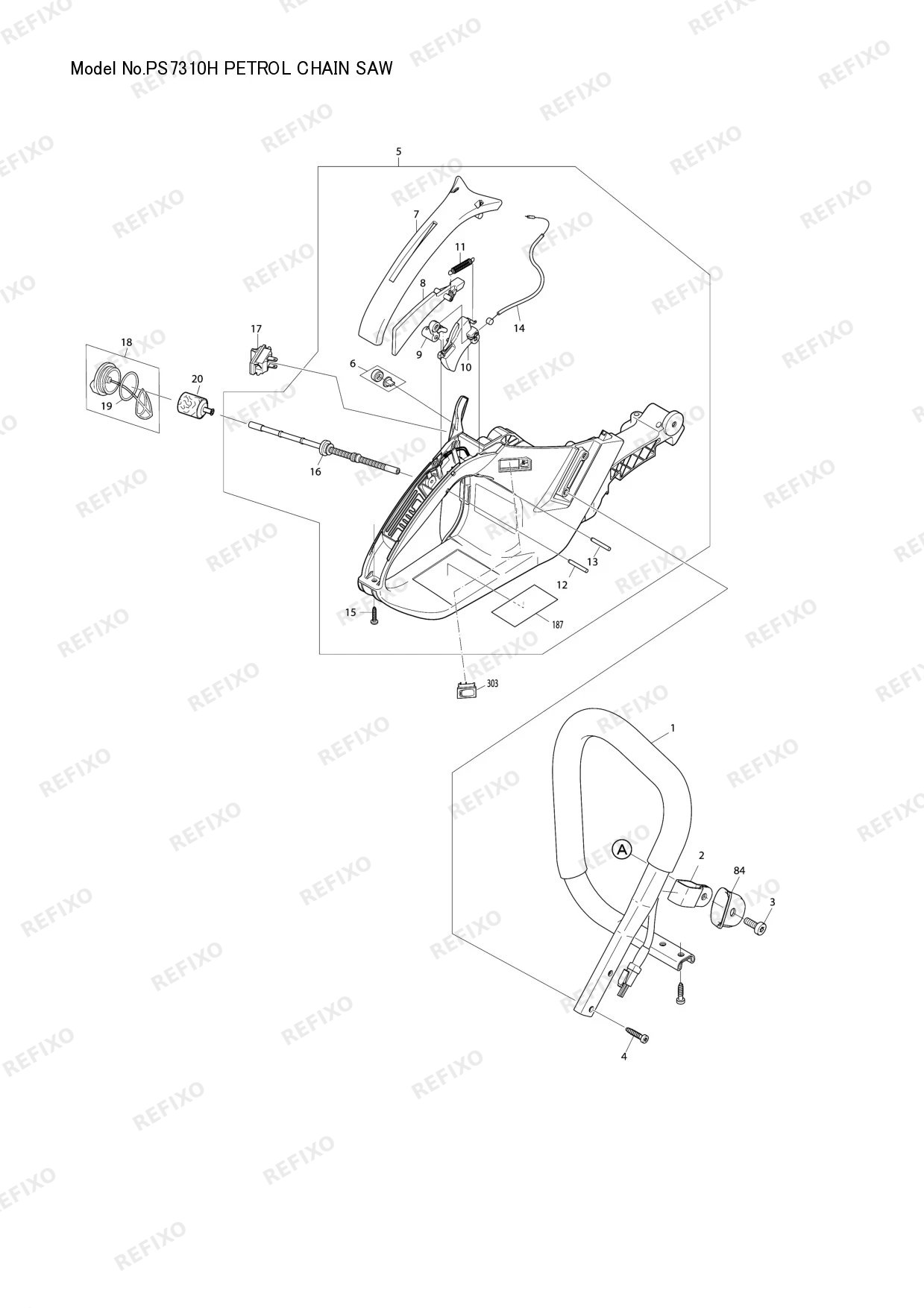 MAKITA PS 7310H — схема запчастей