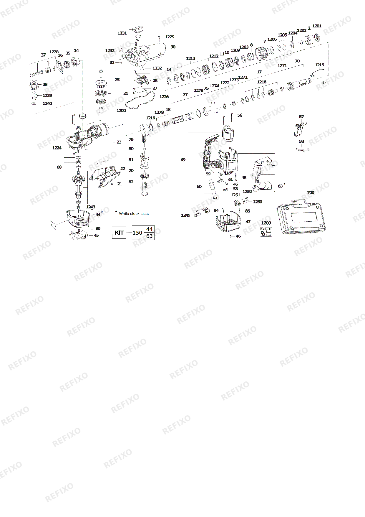 MILWAUKEE K540S 4933418100 4000418101 — схема запчастей