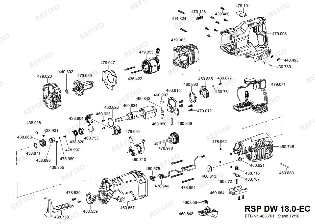 Flex RSP DW 18.0EC C — схема запчастей