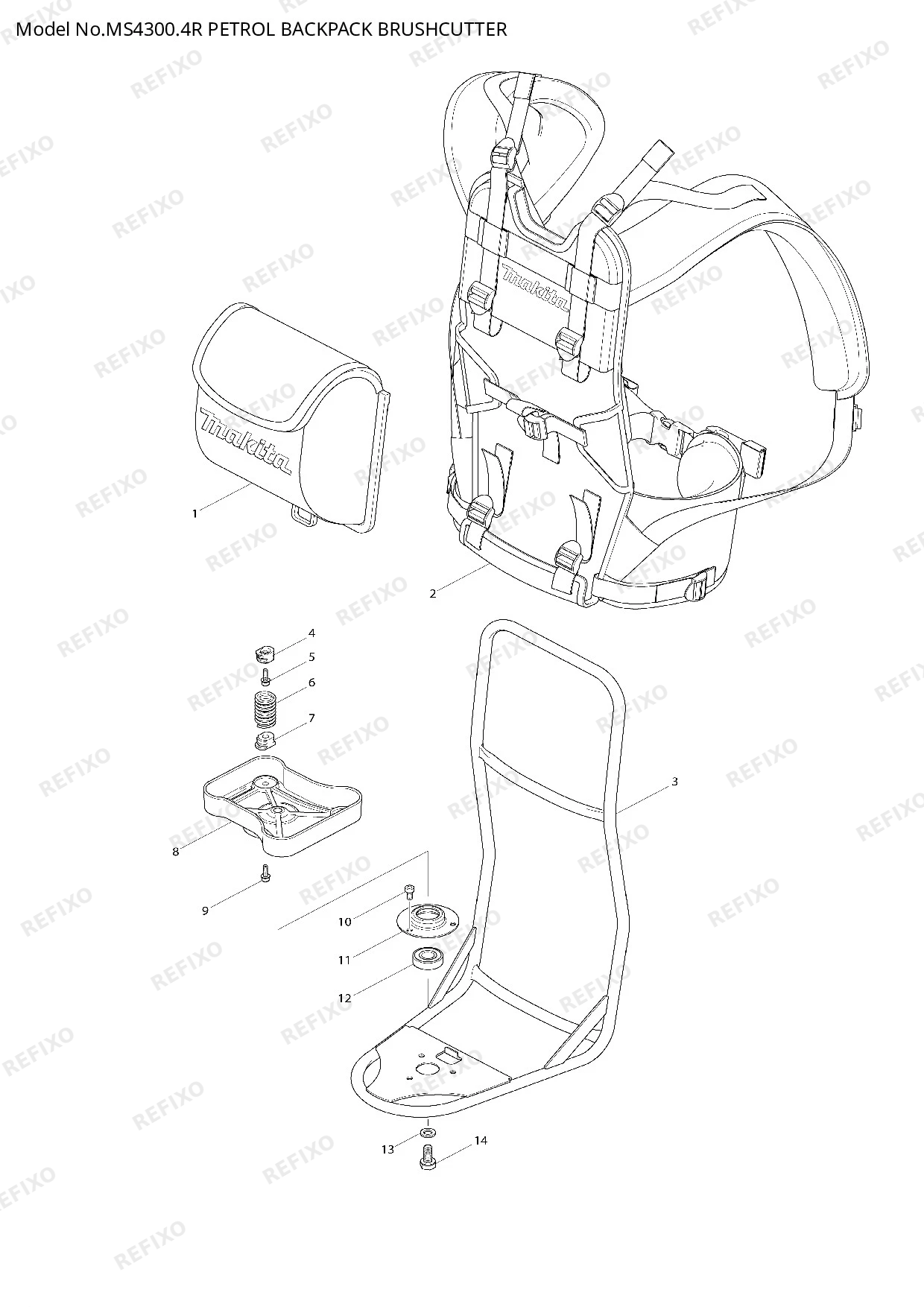 MAKITA MS4300.4R — схема запчастей