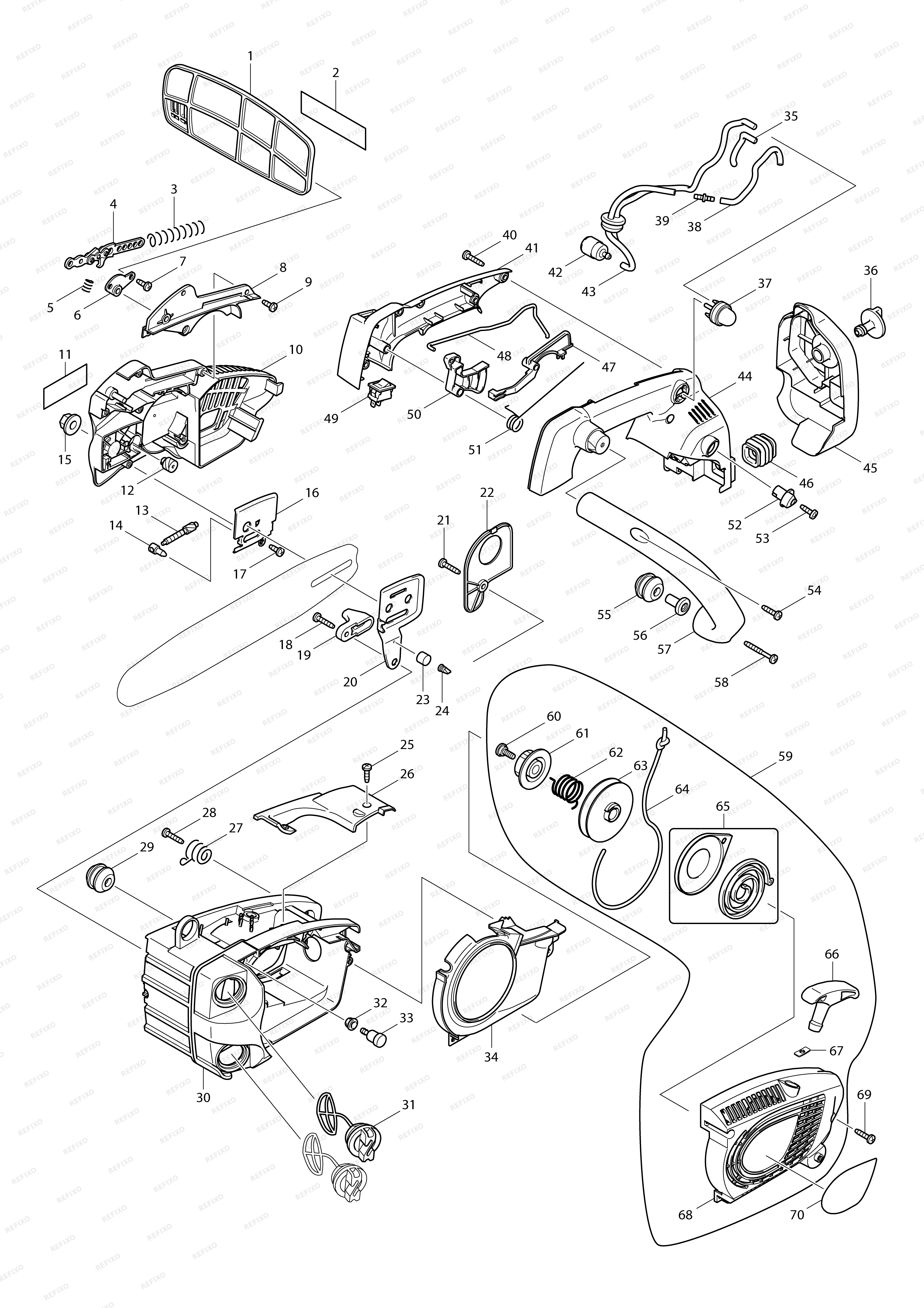 MAKITA DCS230T — схема запчастей