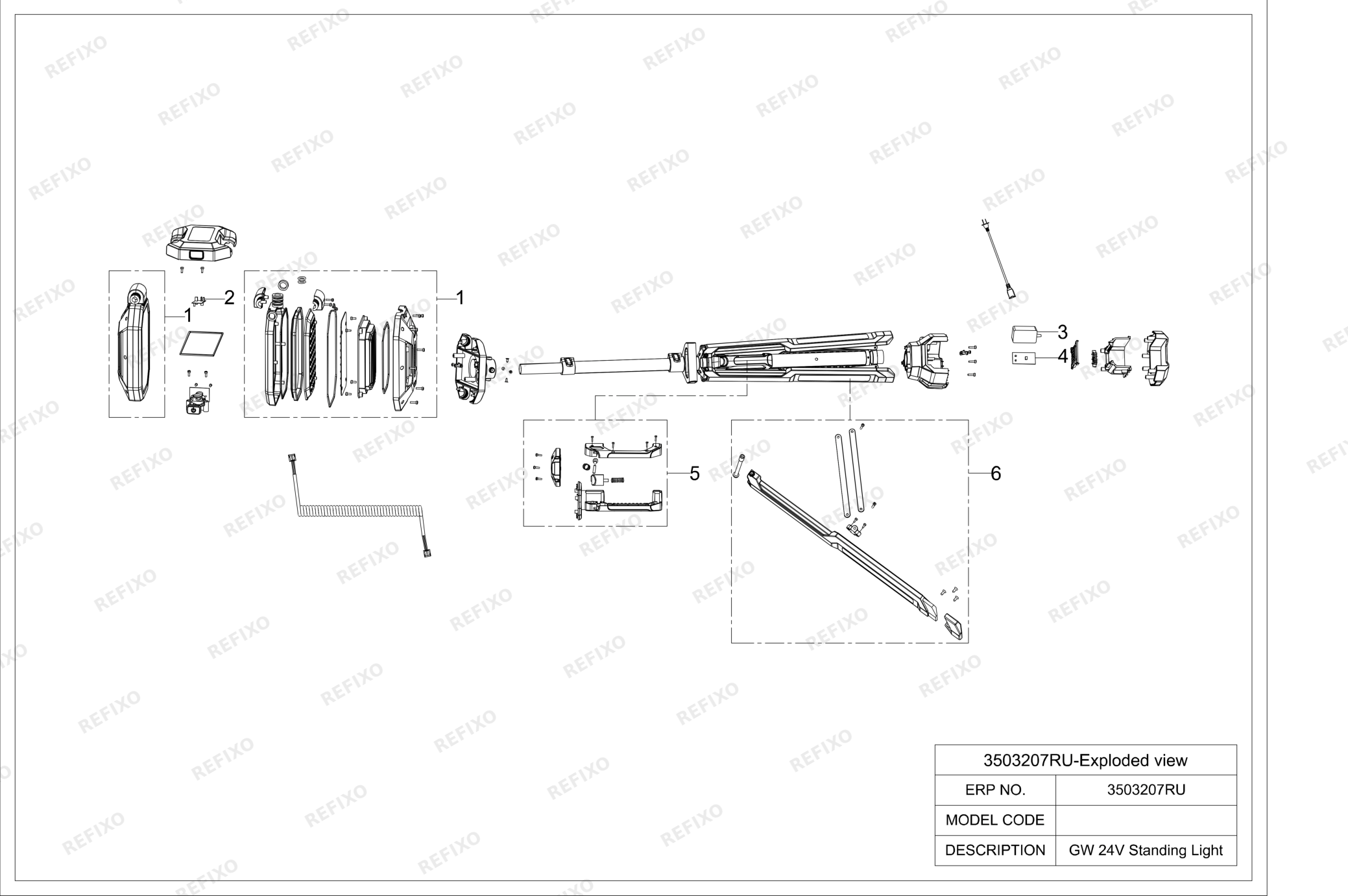 Greenworks 3503207 Exploded view — схема запчастей