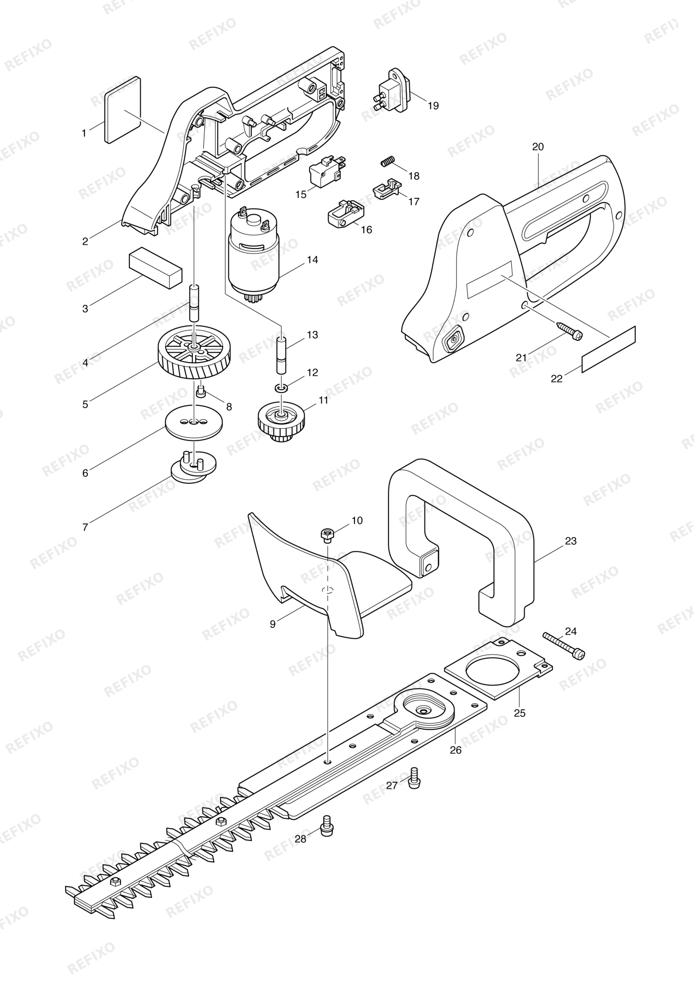 MAKITA UH303D — схема запчастей