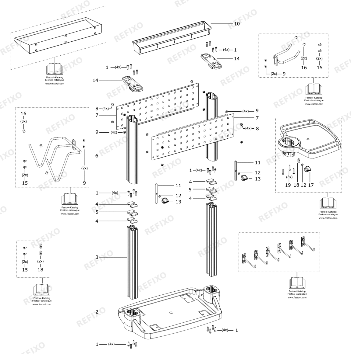 Festool Workcenter WCR 1000 35000327 — схема запчастей