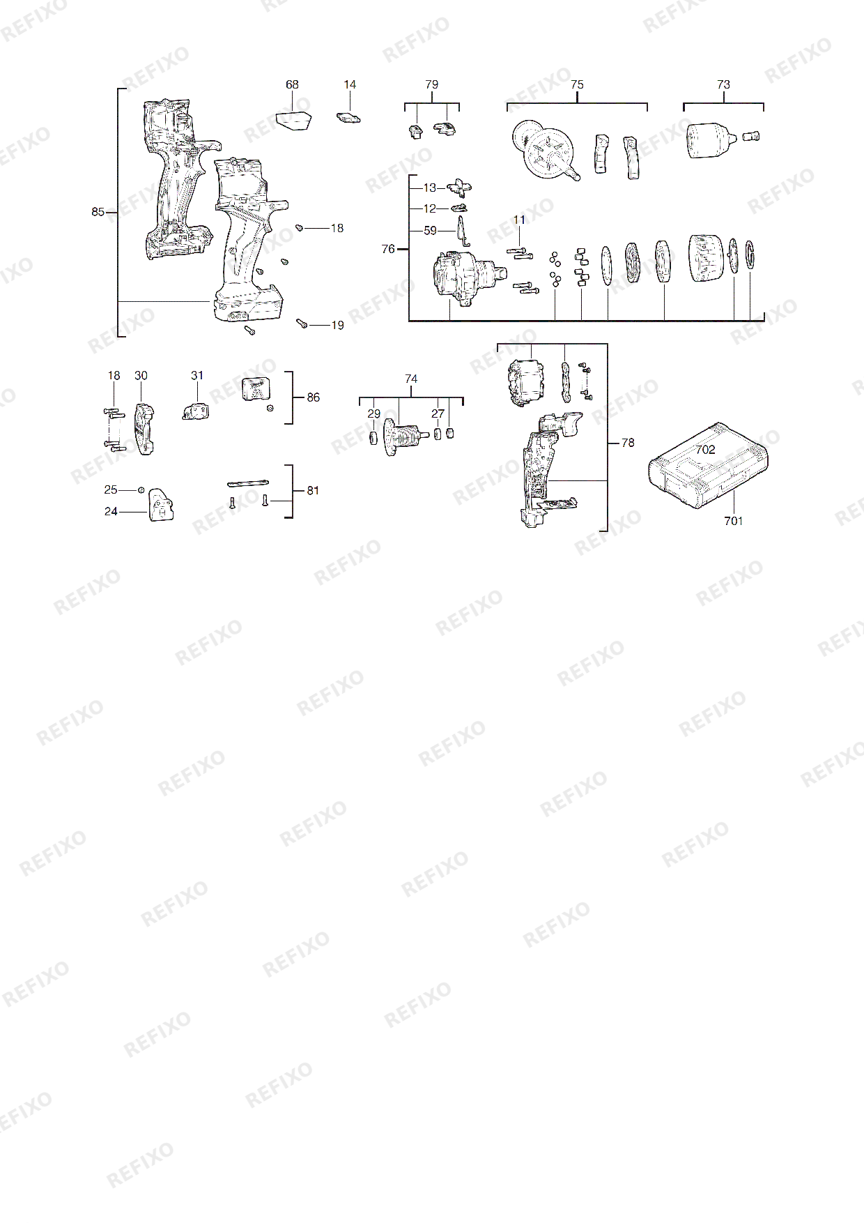 MILWAUKEE M18ONEDD3 0X 4933492799 4000481692 — схема запчастей