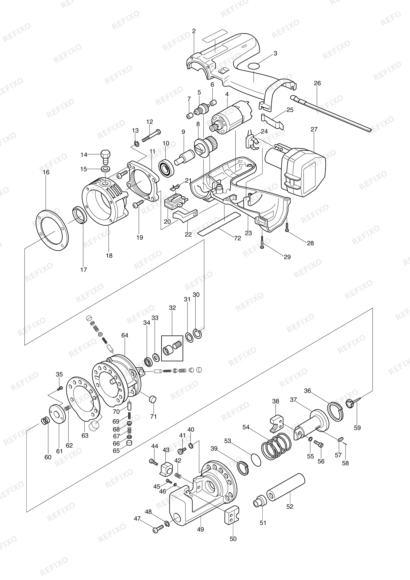 MAKITA SC120D — схема запчастей
