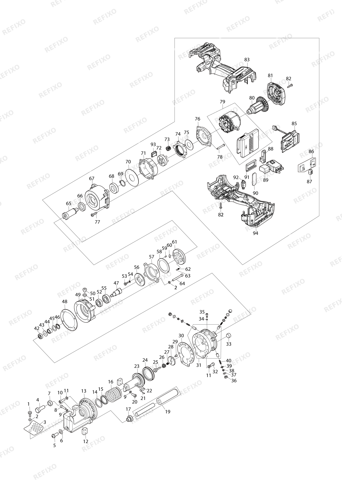 MAKITA SC001G — схема запчастей