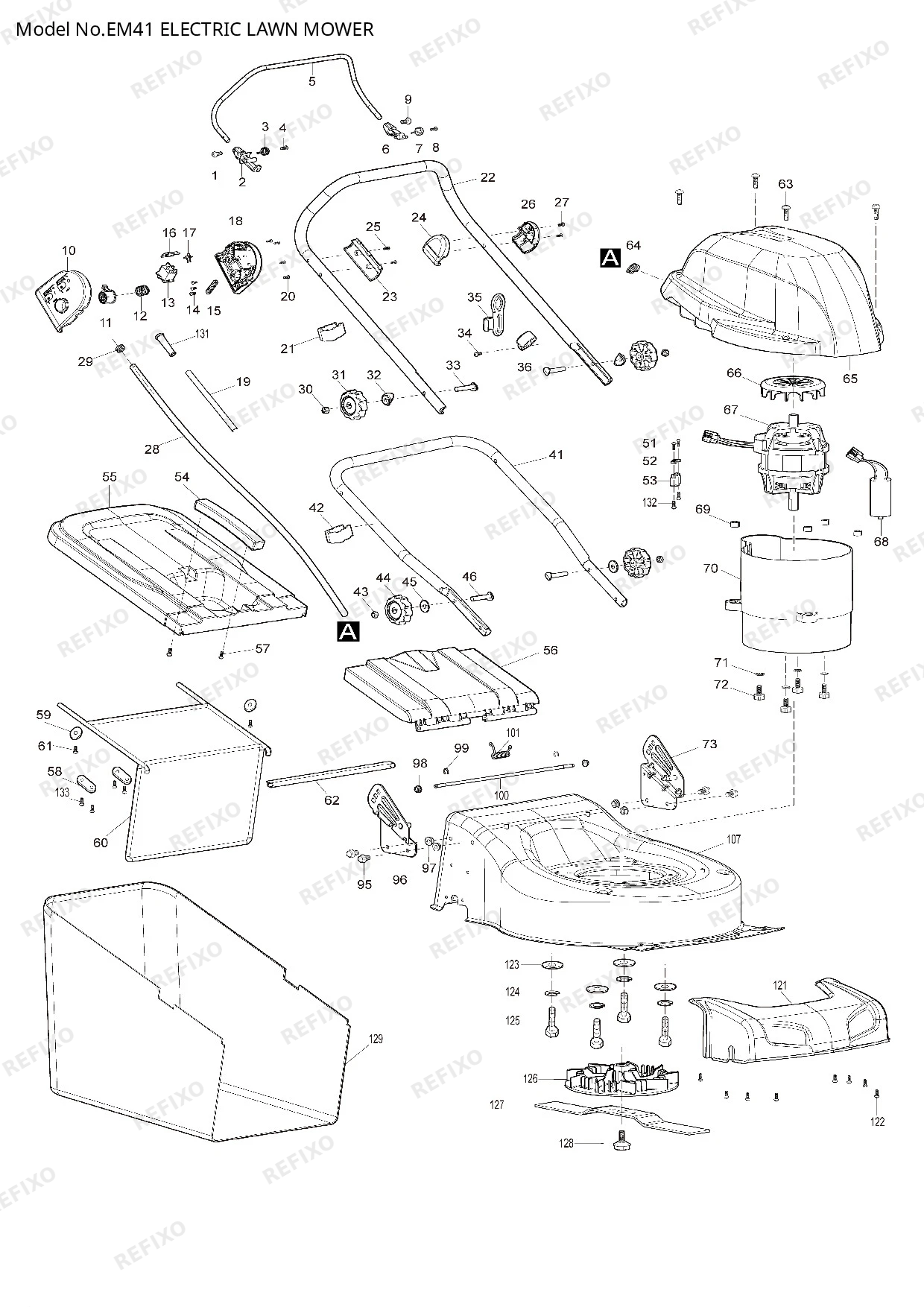 MAKITA EM 41 — схема запчастей
