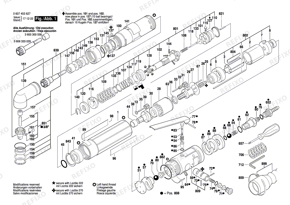 Bosch Pw- шуруповёрт -Ind 180 WATT-SERIE (0 607 453 627) — схема запчастей