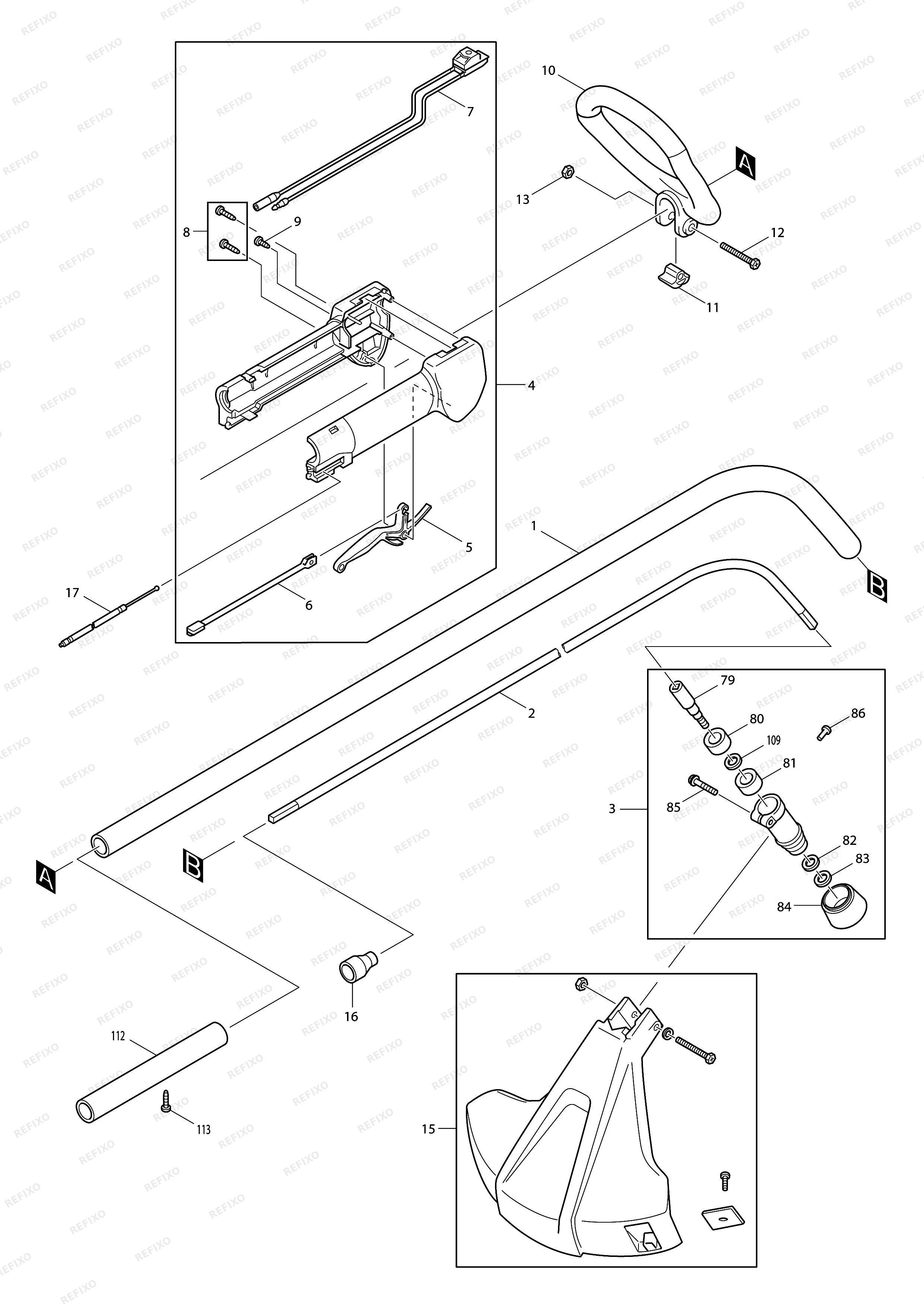MAKITA RST250 — схема запчастей