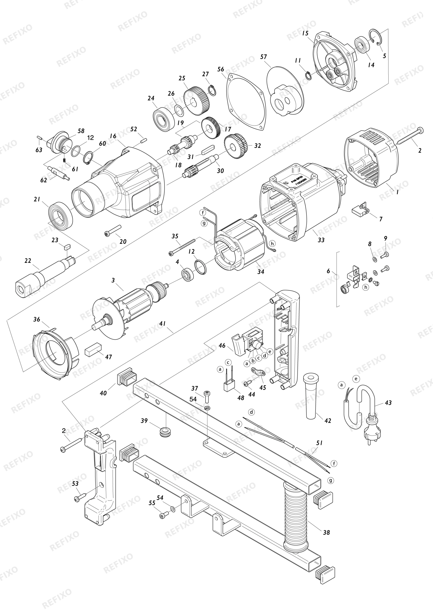 MAKITA UT1401 — схема запчастей