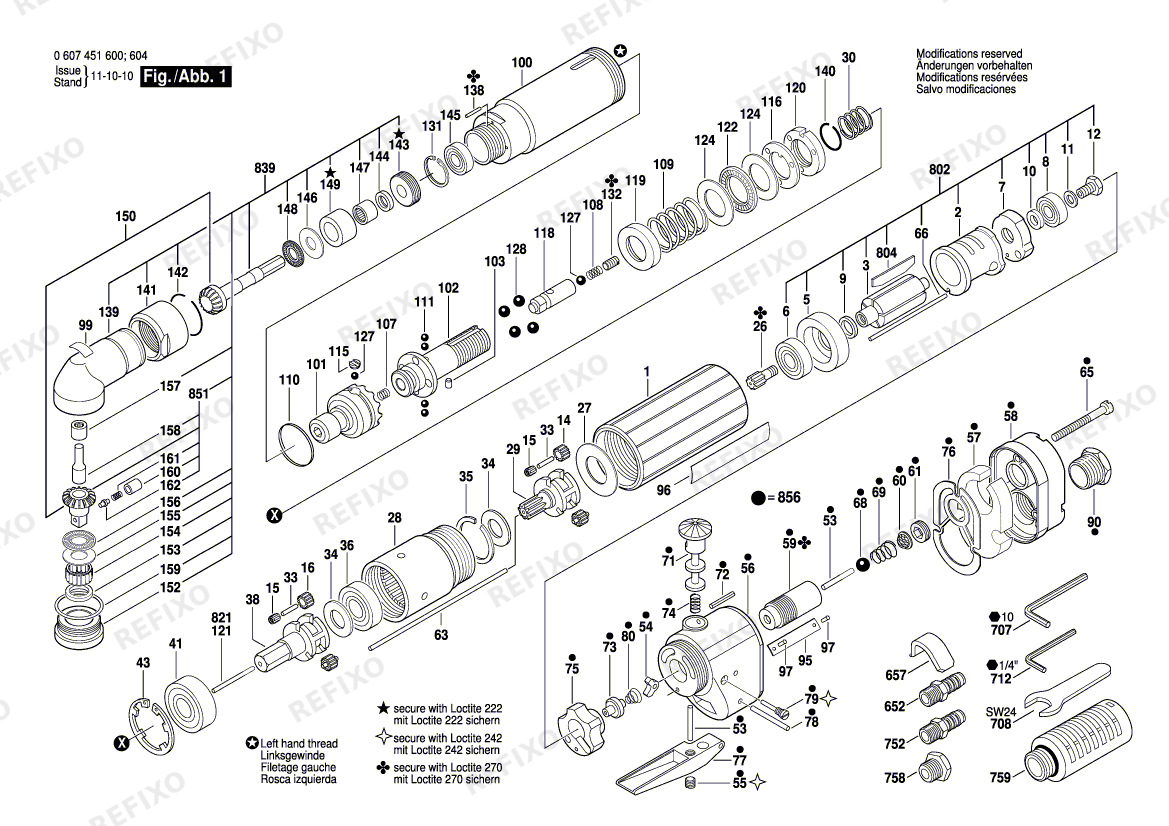 Bosch Pw-Winkelschrauber-Ind 370 WATT-SERIE (0 607 451 604) — схема запчастей