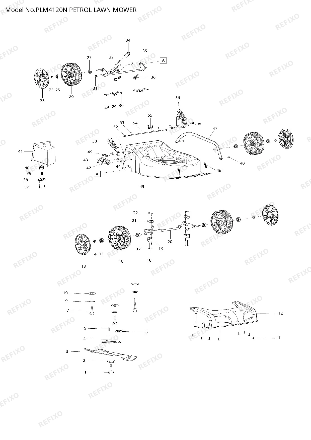 MAKITA PLM4120N — схема запчастей