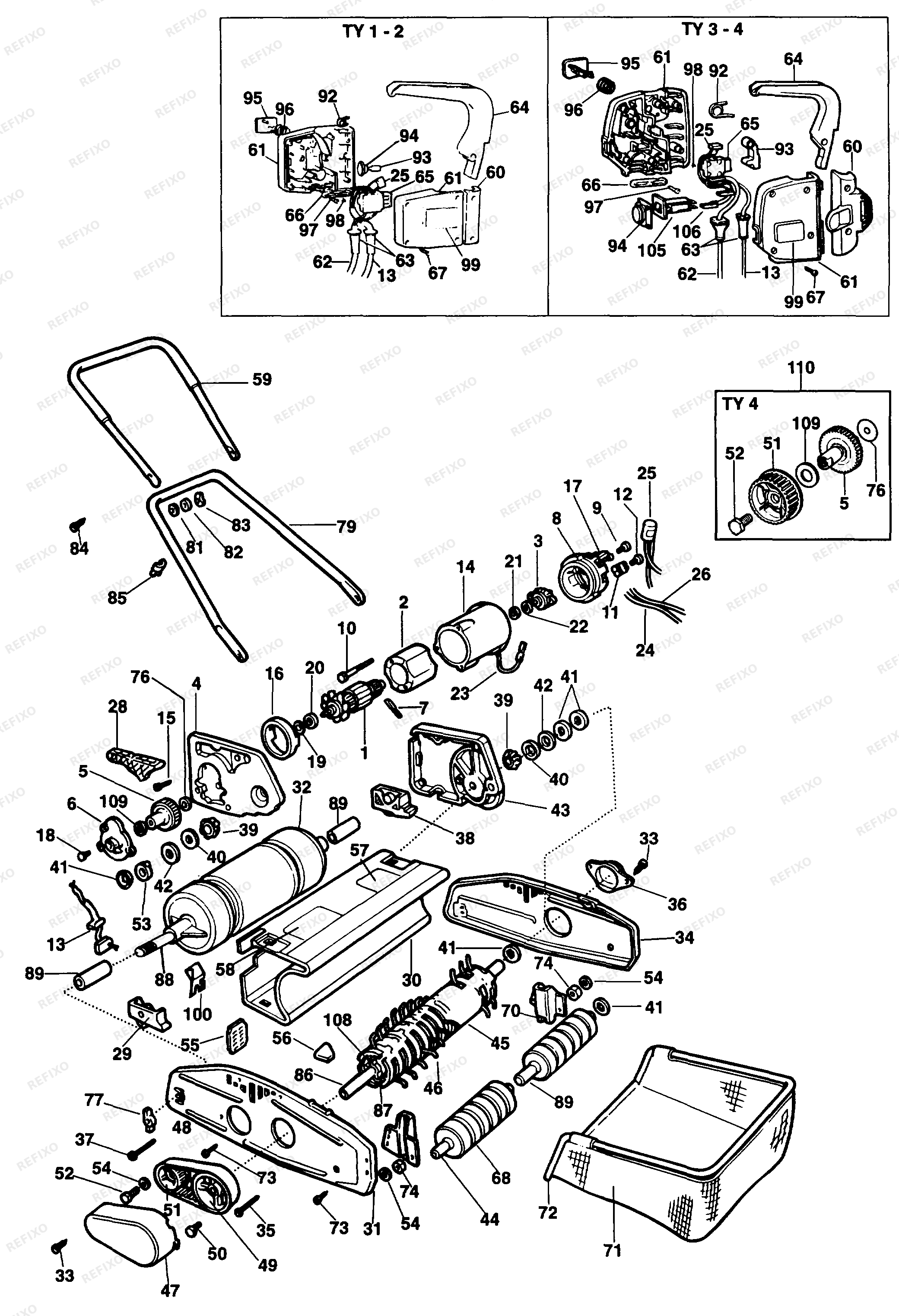 Black&Decker АЭРАТОРЫ GD310 — схема запчастей