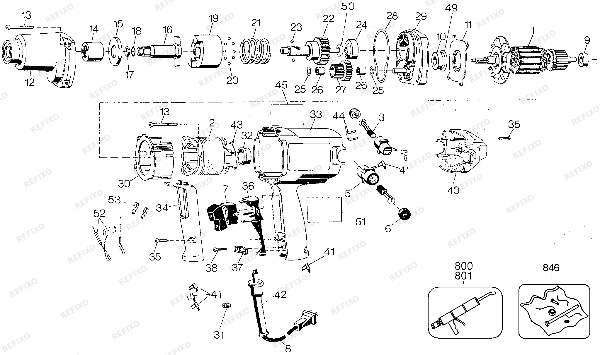 Black&Decker IMPACT WRENCH (FRANCE) 2674-31 — схема запчастей
