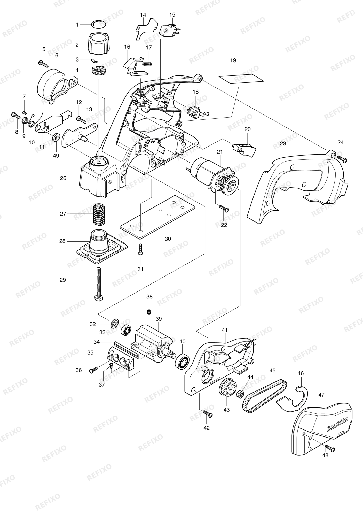 MAKITA 1051D — схема запчастей