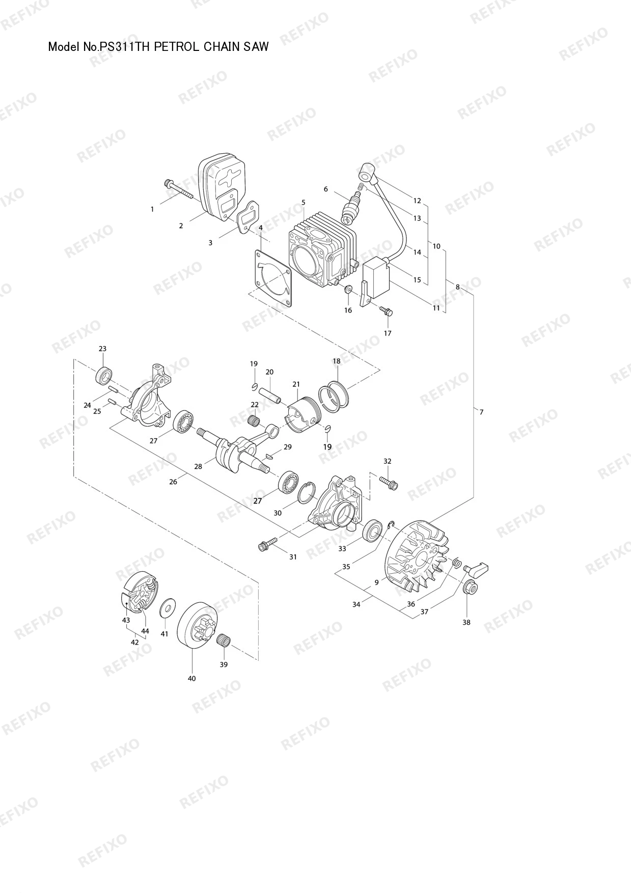 MAKITA PS311TH — схема запчастей
