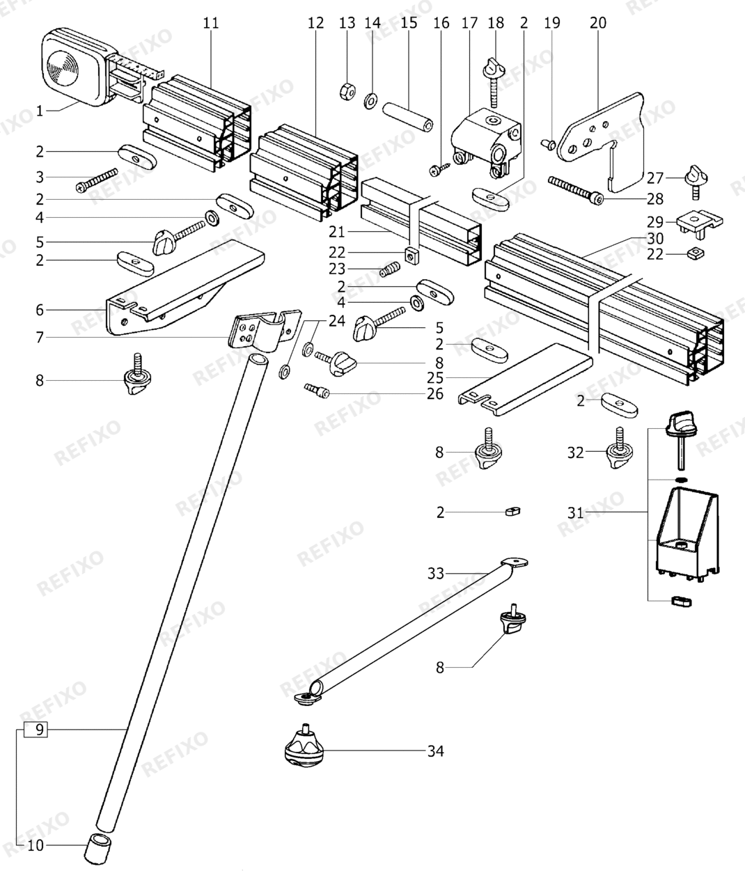 Festool KA-KS 120 - Kappanschlag 494335 — схема запчастей