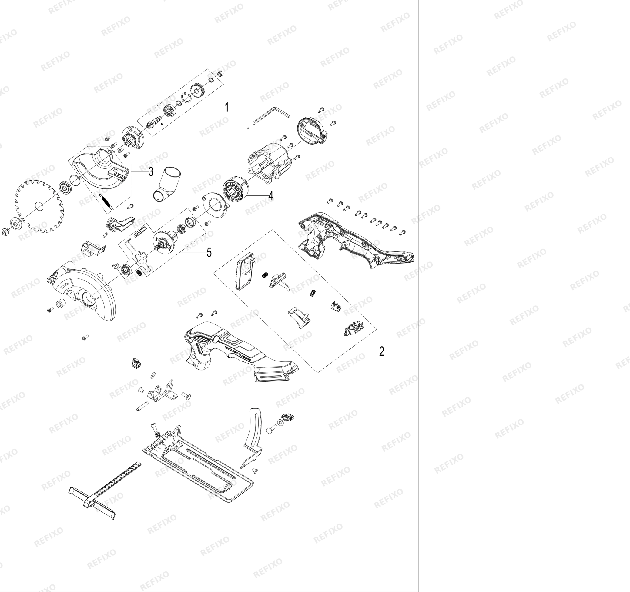 Greenworks 1501207 Exploded view — схема запчастей