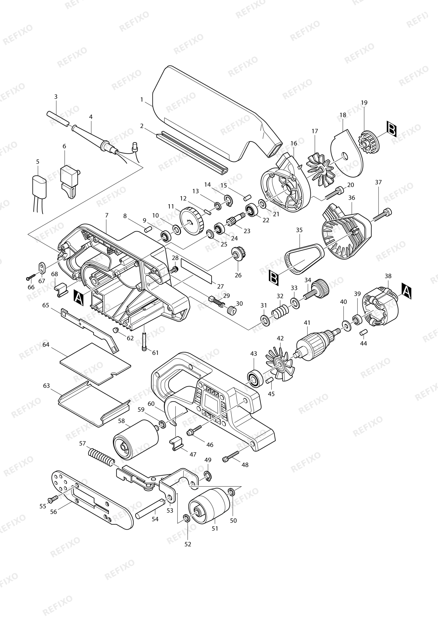 MAKITA 9901 — схема запчастей