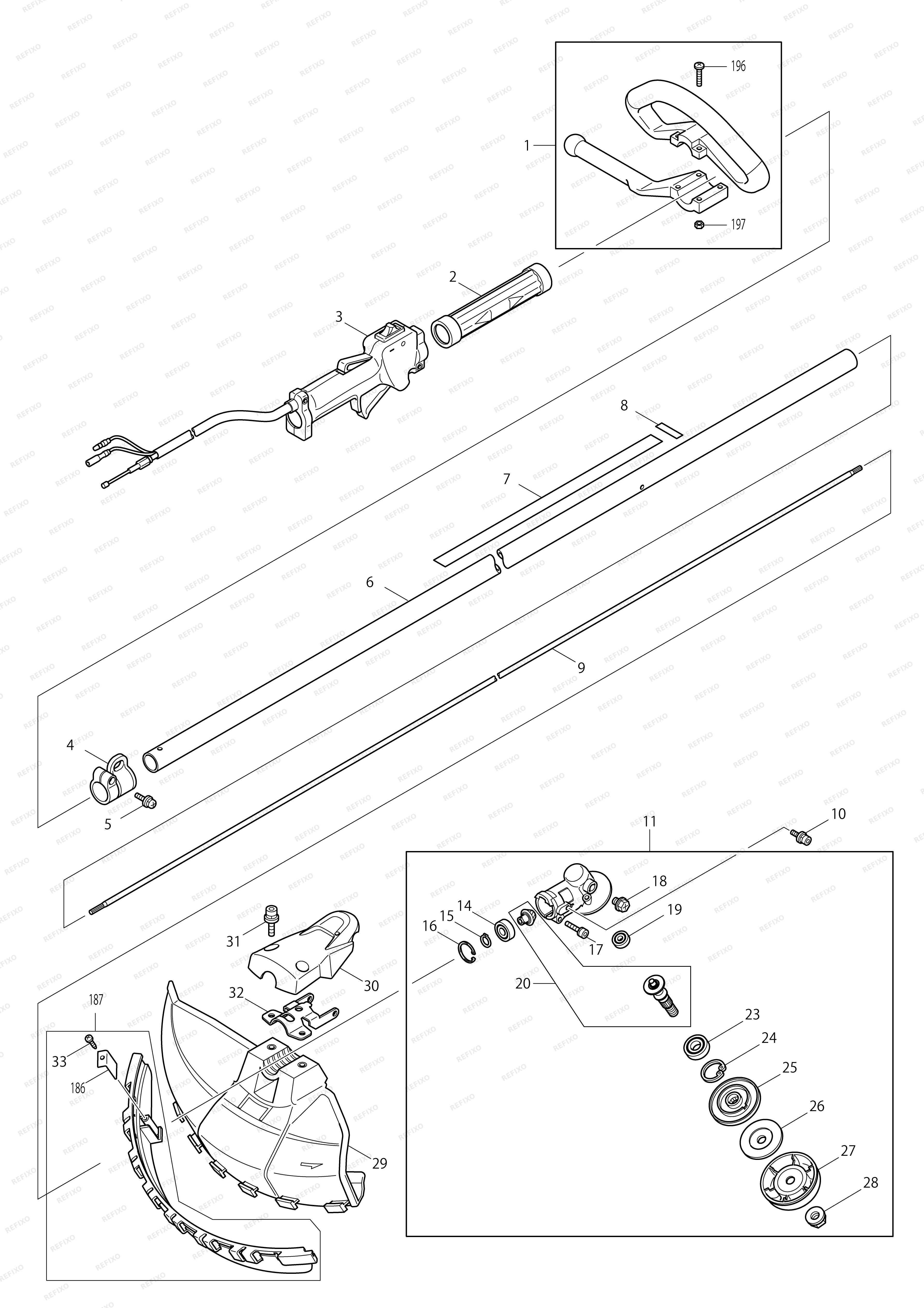 MAKITA EBH253L — схема запчастей