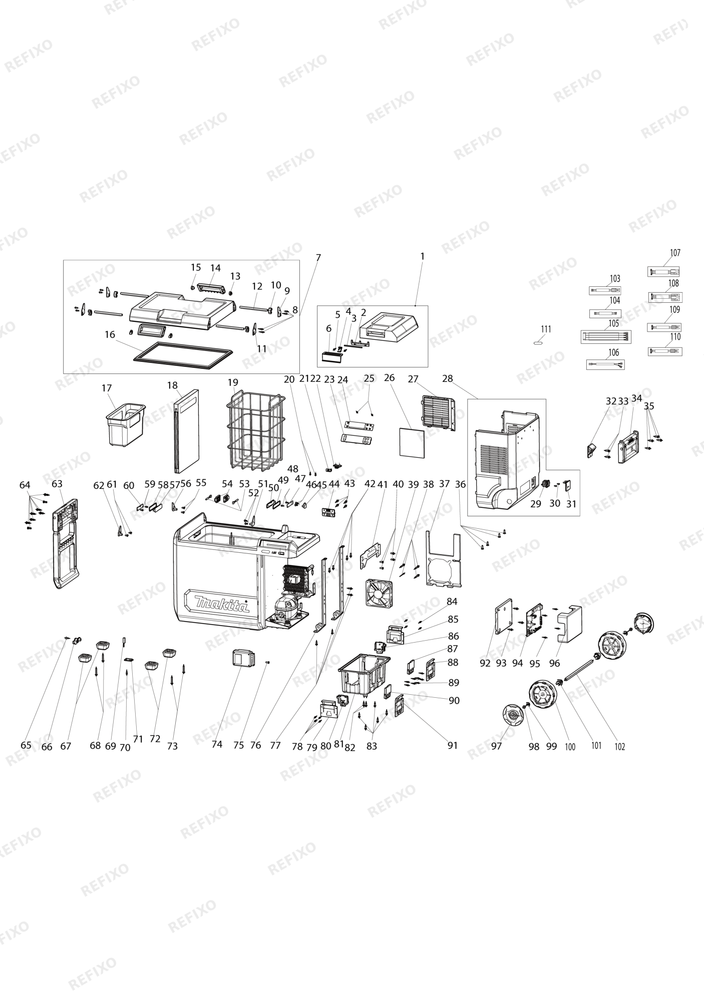MAKITA CW004G — схема запчастей