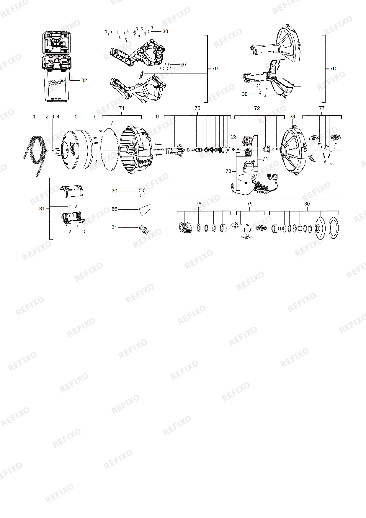 MILWAUKEE M18FDCPF10 0C 4933459684 4000460692 — схема запчастей