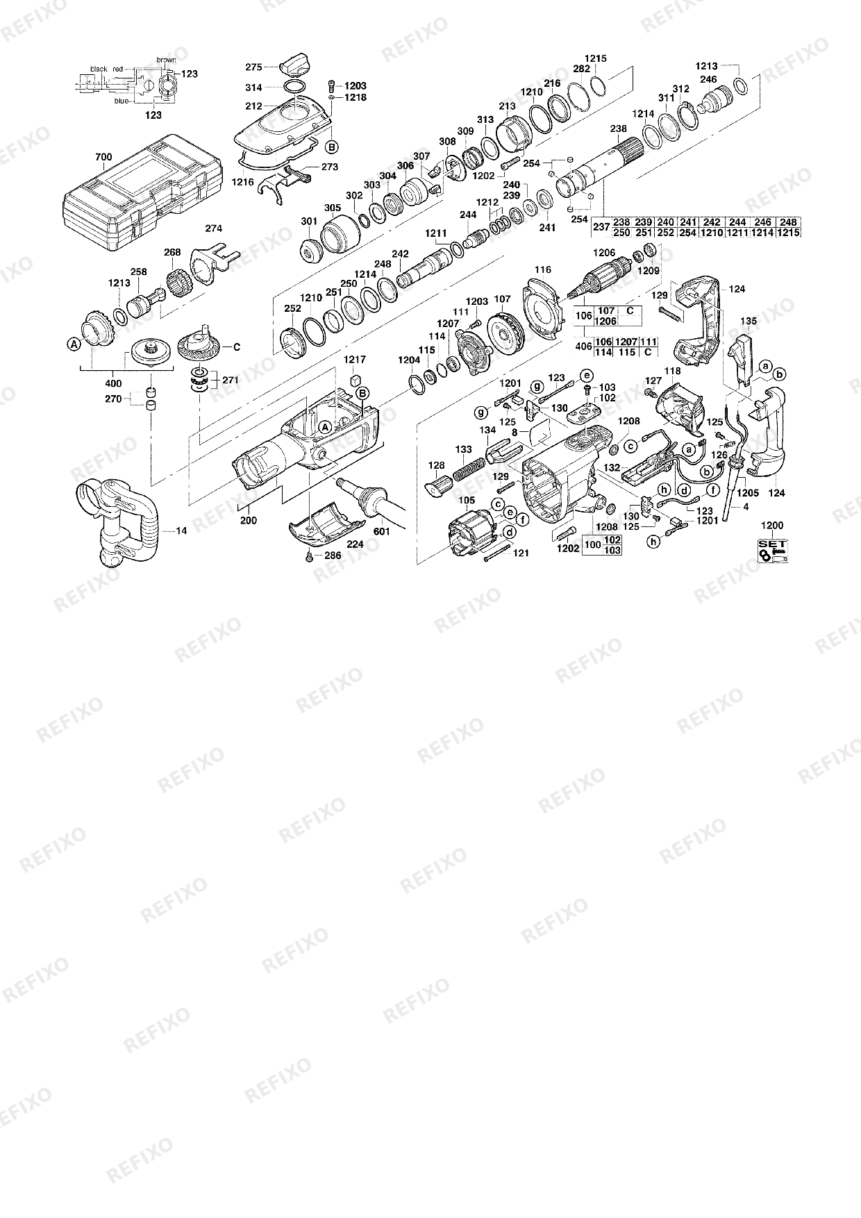 MILWAUKEE K950S 4933375710 4000375711 — схема запчастей
