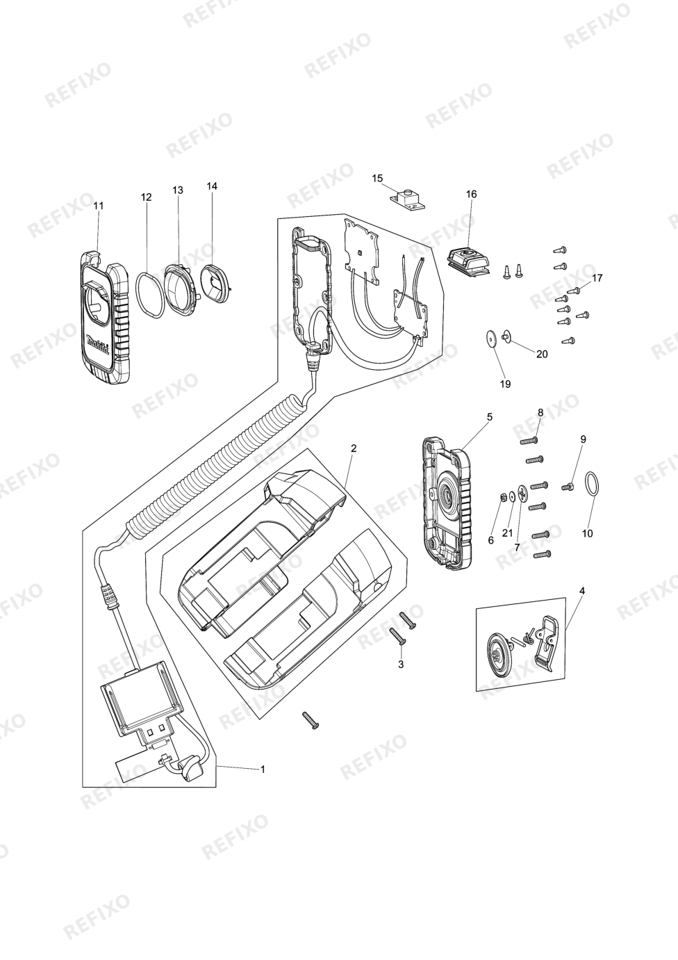 MAKITA BML803 — схема запчастей