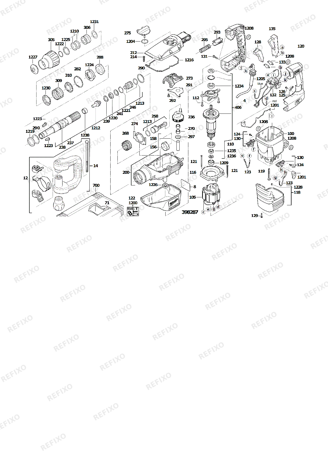 MILWAUKEE K500S 4933398220 4000398221 — схема запчастей