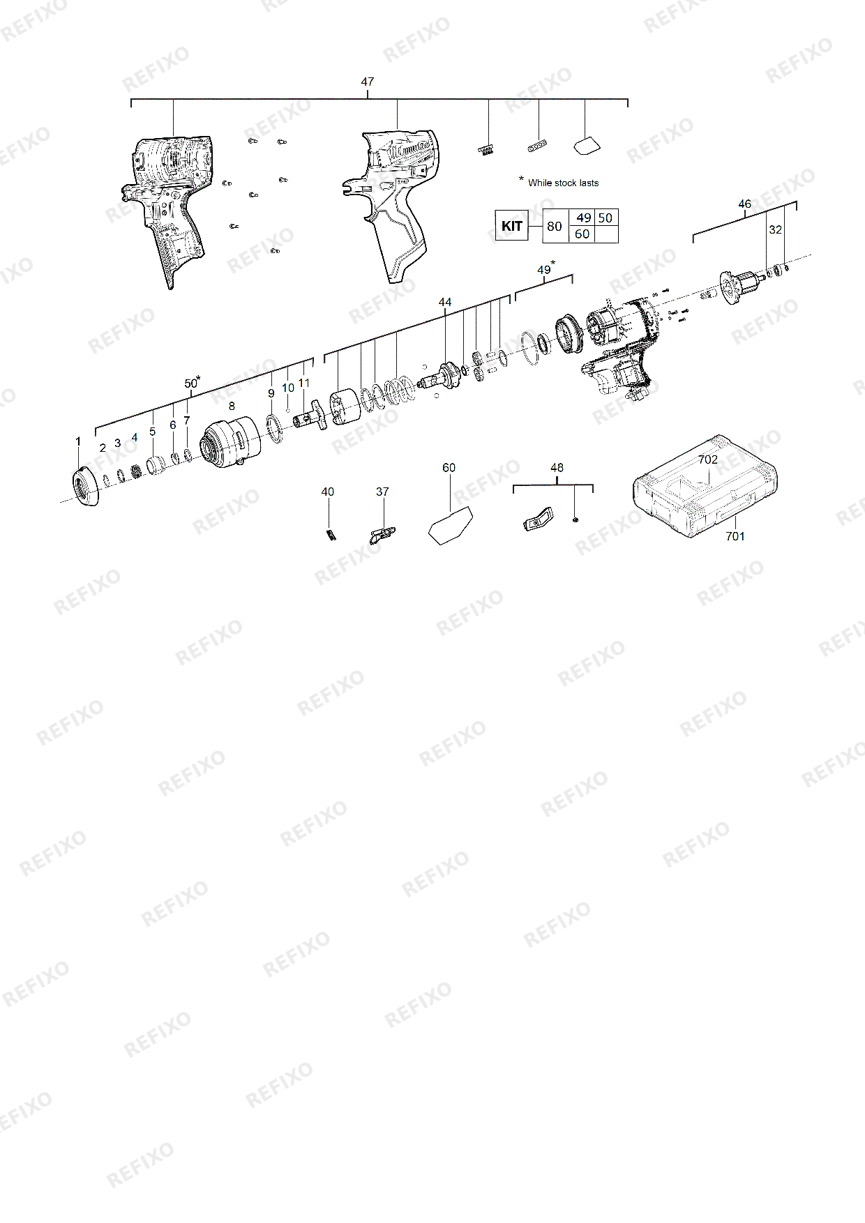 MILWAUKEE M12FID 0 4933459822 4000467033 — схема запчастей