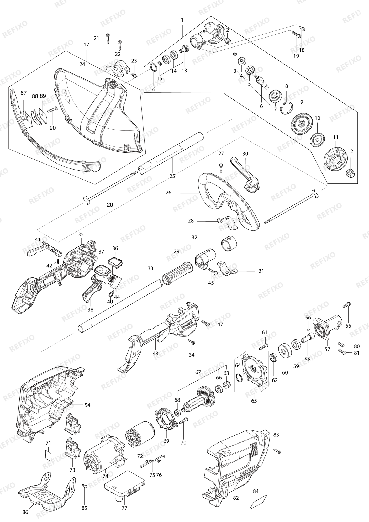 MAKITA AT3726L — схема запчастей
