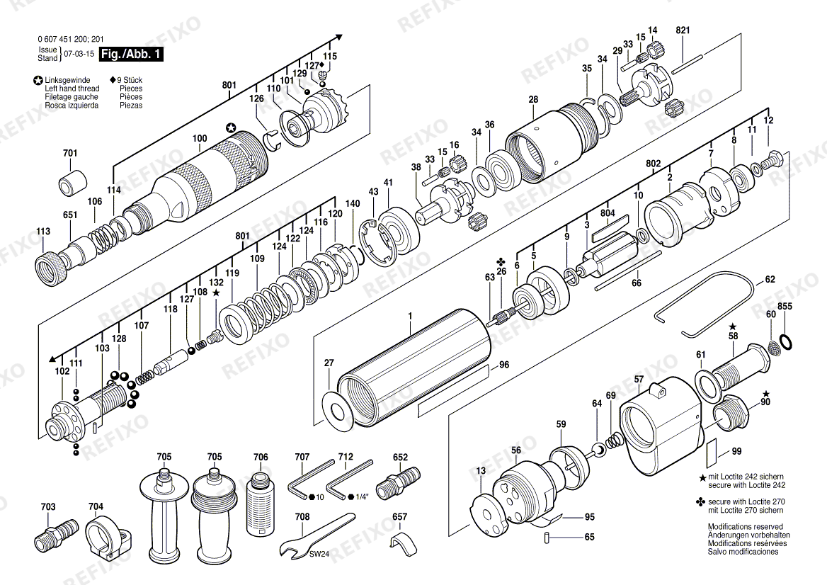 Bosch Pw- шуруповёрт -Ind 370 WATT-SERIE (0 607 451 200) — схема запчастей